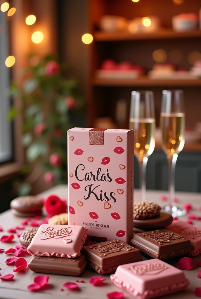 Create a chocolate bar with the name Carla's Kiss