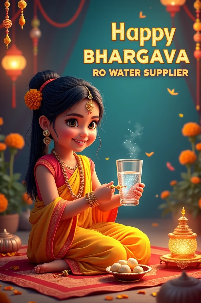 A poster with the name of BHARGAVA RO WATER SUPPLIER  for the occasion of raksha bandhan. Make a unique poster