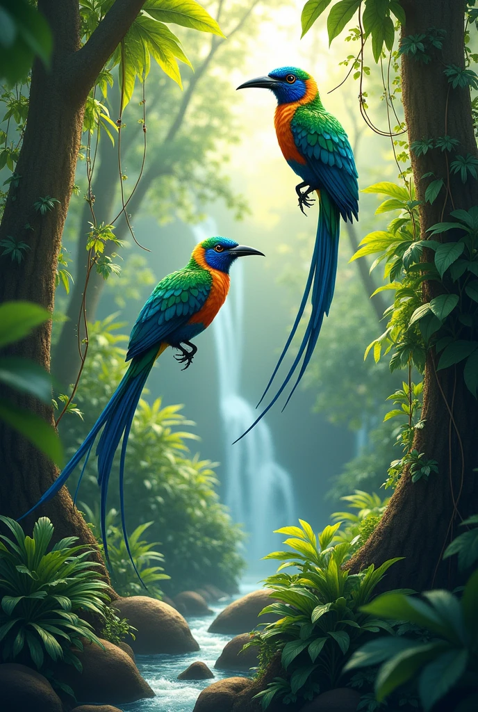 Two ecokbirds 
