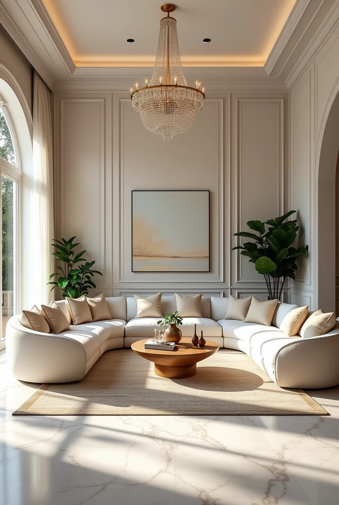 Create a living room from a villa, looked super beautiful, looks super luxurious, looks beautifully simple, but also looks beautifully rich