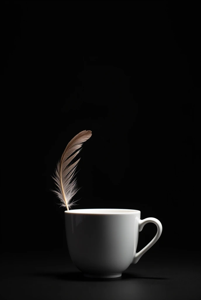 An art portrait of a simple thing in black and white, with background of completely black