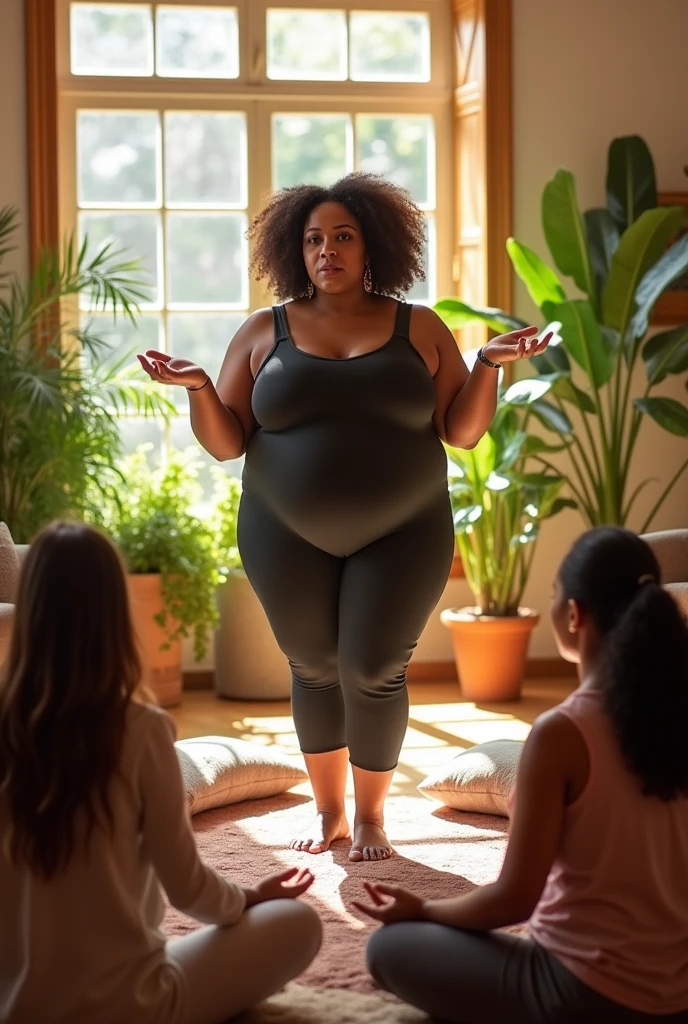 Woman teaching her big fat ass naked