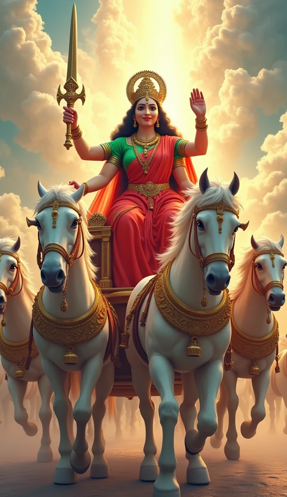 3D શ્રી ગેલ માતાજી ચાર મોટા સિંગડા વાળા સફેદ રંગ નાં ઘેટાં નાં રથ પર બેઠેલા હોય છે શ્રી ગેલ માતાજી હાથ માં તલવાર,ત્રીશુલ, ચક્ર, અને આશીર્વાદ આપતા હોય છે માતાજી એ લાલ રંગ ની સાડી પહેરી હોય છે અને તેમનું બ્લાઉઝ લીલા રંગનું હોય છે અને તેનાં ગળામાં ફુલો નો હાર હોય છે અને શ્રી ગેલ માતાજી નાં માથા પર સોનાનો મુગટ હોય છે અને પગ માં સોનાના પાયલ પહેર્યા હોય છે અને ઘેટાં નાં ગળામાં એક ઘંટડી પહેરી હોય છે