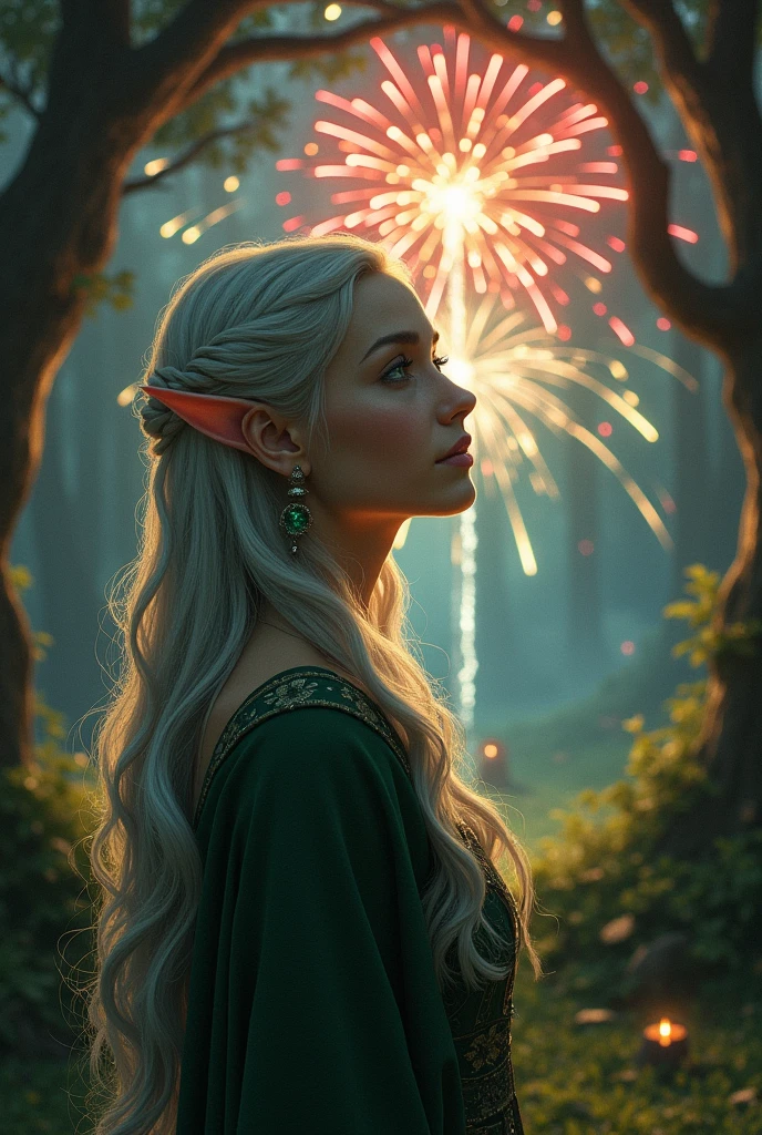 Adult elf portrait of fireworks is wanted