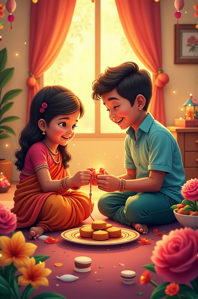 Create poster on happy raksha bandhan for Umaga edutech company