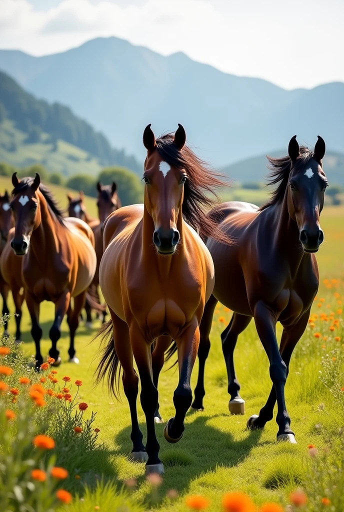 trotting horses