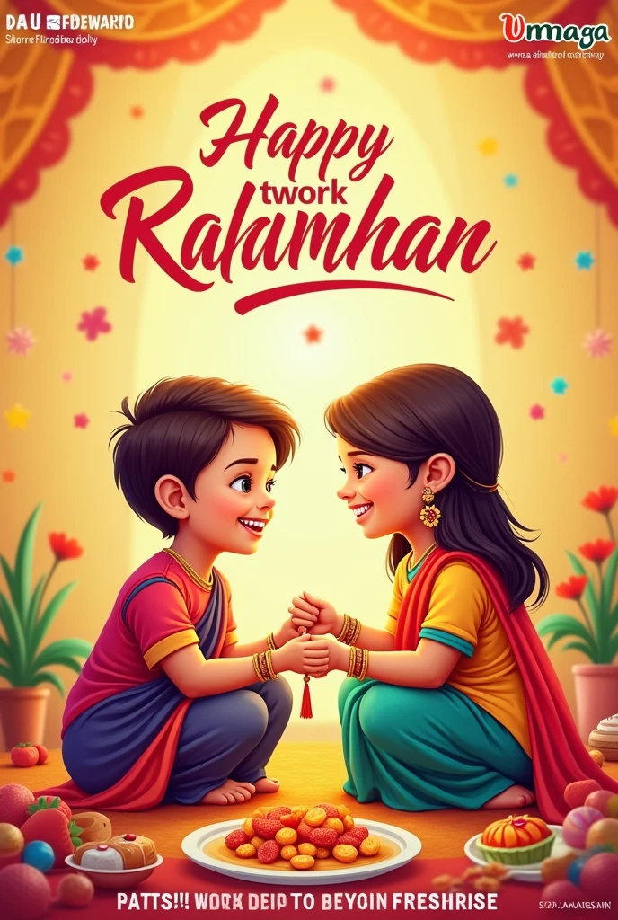 Create poster on happy raksha bandhan for Umaga edutech company
I said for Umaga edutech company