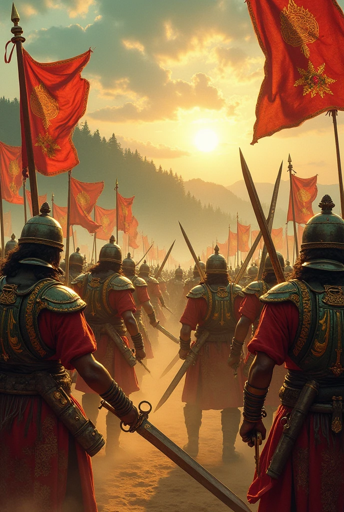 Indian ancient war scene