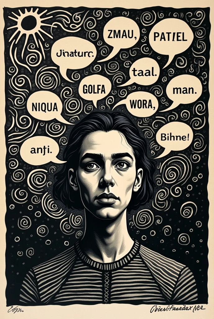 Woodcut Art of Linguistic Prejudice