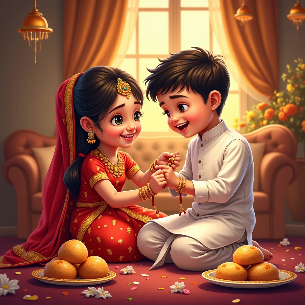 Raksha Bandhan celebration illustrator