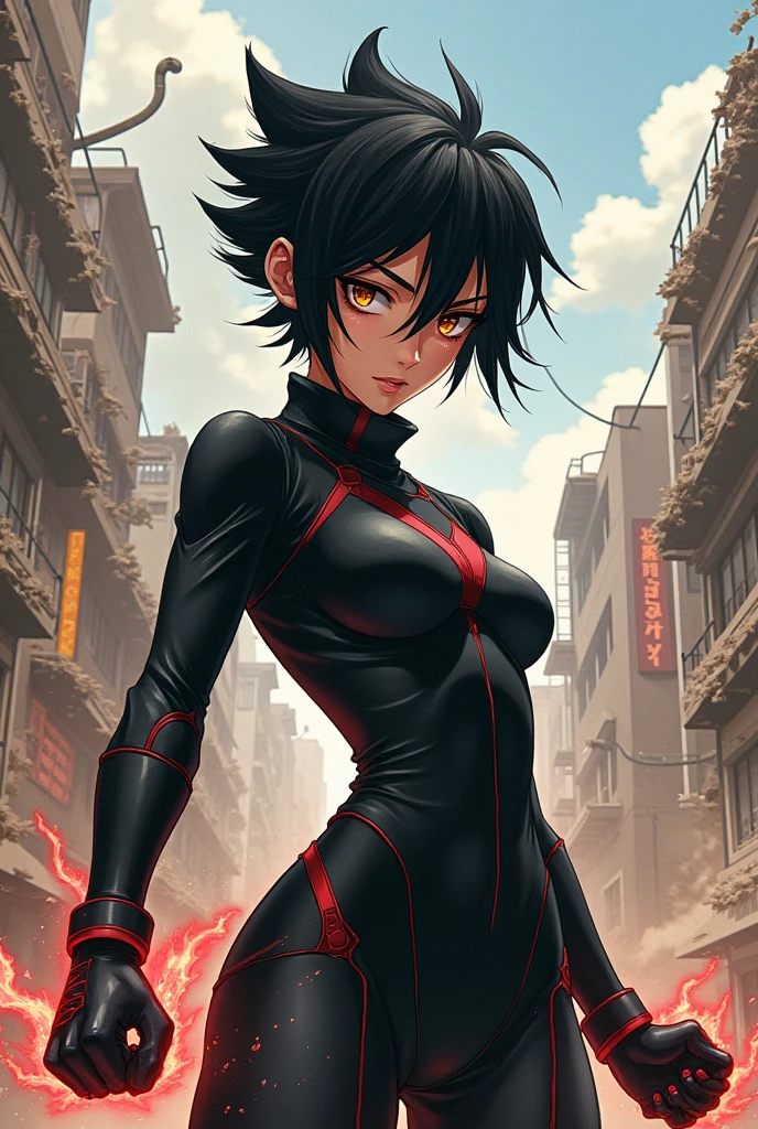 A woman like Itadori from Jujutsu Kaisen