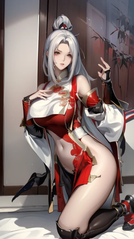 high quality,HD,16K,Sharp Line,1 Girl,fantasy, （Fire Spirits）,Pretty Face, Large Breasts, Beautiful legs,In the mountains,Focus Girl,detailed Pretty Face,Detailed clothes,beautiful eyes,Cool,Sexy,Dynamic Angle,穿着华服的神明Strike a pose拍照, Ancient mysterious sexy goddess, Traditional beauty woman, Beautiful female warrior god of war , Beautiful sexy goddess, Gorgeous role-playing, high, Beautiful young girl, Beautiful woman, 华丽Beautiful woman, Complex clothing,Chinese Mystical Aesthetics, Beautiful Asian ancient mysterious girl, Extremely detailed shot of the goddess, Jaw-dropping sexy beauty, Big breasts deep neckline sexy belly button（butt), (bedroom), (Sexy Girls), masterpiece, best quality, Bangs, blush, Chest, clavicle, Eyebrows visible through hair, (Ombre gold hair), Jewelry, Long hair,Bright Eyes, ring, (solitary), illustration, fashionable, miss, Strike a pose, background, element, confident, Express, Accessories, majestic, striking, key point, Dynamic poses, ((plump)), (black))Woman in transparent dress,Viewer,(((Full breasts, Keeley University))),Slim waist,(Navel exposed,Bare waist), Long hair, extreme detailed details, 详细的fantasy艺术, Stunning character art, Beautiful and exquisite character art, Beautiful transparent dress, Very detailed, Large Breasts，Chest，Golden ratio figure，Beautiful figure，Ultra wide-angle shooting，Full body shot拍摄，Body close-up，Full body shot，Wearing a pleated tulle skirt，柔和动漫illustration, 柔和的深色background，Fujifilm XT3 Clear focus, f 5.6, High Detail, Clear focus,(Wearing openwork clothing),, (Natural light), (Tempting)translucent, Good velvet quality, Compared, Divine Light,, Silver hair, 天空background, Absolute Strength,Female Shinmei，穿着性感丝绸的Female Shinmei,，Large Breasts，Chest，Golden ratio figure，Beautiful figure，Ultra wide-angle shooting，Full body shot，Body close-up，Full body shot， Wearing a tulle dress, Model shooting style, Large Breasts，饱满Chest，Golden ratio figure，Beautiful figure，(Extremely detailed CG 8k wallpaper unit), The most beautiful artistic photos in the world, , 8K 超HD, ) on the beach，Sexy lazy posture，Sexy seductive expression，best quality,masterpiece,Ultra-high resolution,(Practical:1.4),original photo,Ultra-high resolution