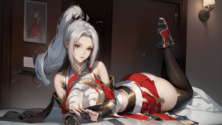 high quality,HD,16K,Sharp Line,1 Girl,fantasy, （Fire Spirits）,Pretty Face, Large Breasts, Beautiful legs,In the mountains,Focus Girl,detailed Pretty Face,Detailed clothes,beautiful eyes,Cool,Sexy,Dynamic Angle,穿着华服的神明Strike a pose拍照, Ancient mysterious sexy goddess, Traditional beauty woman, Beautiful female warrior god of war , Beautiful sexy goddess, Gorgeous role-playing, high, Beautiful young girl, Beautiful woman, 华丽Beautiful woman, Complex clothing,Chinese Mystical Aesthetics, Beautiful Asian ancient mysterious girl, Extremely detailed shot of the goddess, Jaw-dropping sexy beauty, Big breasts deep neckline sexy belly button（butt), (bedroom), (Sexy Girls), masterpiece, best quality, Bangs, blush, Chest, clavicle, Eyebrows visible through hair, (Ombre gold hair), Jewelry, Long hair,Bright Eyes, ring, (solitary), illustration, fashionable, miss, Strike a pose, background, element, confident, Express, Accessories, majestic, striking, key point, Dynamic poses, ((plump)), (black))Woman in transparent dress,Viewer,(((Full breasts, Keeley University))),Slim waist,(Navel exposed,Bare waist), Long hair, extreme detailed details, 详细的fantasy艺术, Stunning character art, Beautiful and exquisite character art, Beautiful transparent dress, Very detailed, Large Breasts，Chest，Golden ratio figure，Beautiful figure，Ultra wide-angle shooting，Full body shot拍摄，Body close-up，Full body shot，Wearing a pleated tulle skirt，柔和动漫illustration, 柔和的深色background，Fujifilm XT3 Clear focus, f 5.6, High Detail, Clear focus,(Wearing openwork clothing),, (Natural light), (Tempting)translucent, Good velvet quality, Compared, Divine Light,, Silver hair, 天空background, Absolute Strength,Female Shinmei，穿着性感丝绸的Female Shinmei,，Large Breasts，Chest，Golden ratio figure，Beautiful figure，Ultra wide-angle shooting，Full body shot，Body close-up，Full body shot， Wearing a tulle dress, Model shooting style, Large Breasts，饱满Chest，Golden ratio figure，Beautiful figure，(Extremely detailed CG 8k wallpaper unit), The most beautiful artistic photos in the world, , 8K 超HD, ) on the beach，Sexy lazy posture，Sexy seductive expression，best quality,masterpiece,Ultra-high resolution,(Practical:1.4),original photo,Ultra-high resolution