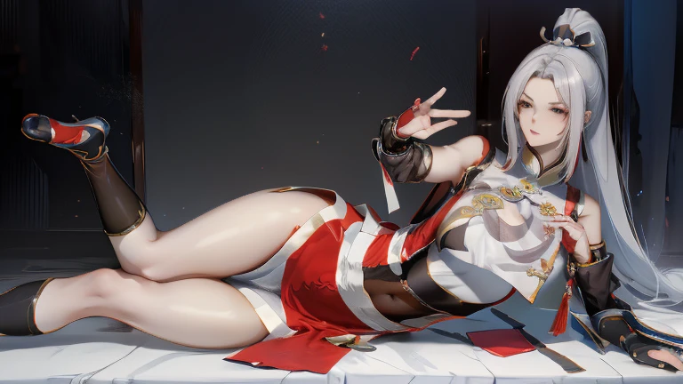 high quality,HD,16K,Sharp Line,1 Girl,fantasy, （Fire Spirits）,Pretty Face, Large Breasts, Beautiful legs,In the mountains,Focus Girl,detailed Pretty Face,Detailed clothes,beautiful eyes,Cool,Sexy,Dynamic Angle,穿着华服的神明Strike a pose拍照, Ancient mysterious sexy goddess, Traditional beauty woman, Beautiful female warrior god of war , Beautiful sexy goddess, Gorgeous role-playing, high, Beautiful young girl, Beautiful woman, 华丽Beautiful woman, Complex clothing,Chinese Mystical Aesthetics, Beautiful Asian ancient mysterious girl, Extremely detailed shot of the goddess, Jaw-dropping sexy beauty, Big breasts deep neckline sexy belly button（butt), (bedroom), (Sexy Girls), masterpiece, best quality, Bangs, blush, Chest, clavicle, Eyebrows visible through hair, (Ombre gold hair), Jewelry, Long hair,Bright Eyes, ring, (solitary), illustration, fashionable, miss, Strike a pose, background, element, confident, Express, Accessories, majestic, striking, key point, Dynamic poses, ((plump)), (black))Woman in transparent dress,Viewer,(((Full breasts, Keeley University))),Slim waist,(Navel exposed,Bare waist), Long hair, extreme detailed details, 详细的fantasy艺术, Stunning character art, Beautiful and exquisite character art, Beautiful transparent dress, Very detailed, Large Breasts，Chest，Golden ratio figure，Beautiful figure，Ultra wide-angle shooting，Full body shot拍摄，Body close-up，Full body shot，Wearing a pleated tulle skirt，柔和动漫illustration, 柔和的深色background，Fujifilm XT3 Clear focus, f 5.6, High Detail, Clear focus,(Wearing openwork clothing),, (Natural light), (Tempting)translucent, Good velvet quality, Compared, Divine Light,, Silver hair, 天空background, Absolute Strength,Female Shinmei，穿着性感丝绸的Female Shinmei,，Large Breasts，Chest，Golden ratio figure，Beautiful figure，Ultra wide-angle shooting，Full body shot，Body close-up，Full body shot， Wearing a tulle dress, Model shooting style, Large Breasts，饱满Chest，Golden ratio figure，Beautiful figure，(Extremely detailed CG 8k wallpaper unit), The most beautiful artistic photos in the world, , 8K 超HD, ) on the beach，Sexy lazy posture，Sexy seductive expression，best quality,masterpiece,Ultra-high resolution,(Practical:1.4),original photo,Ultra-high resolution