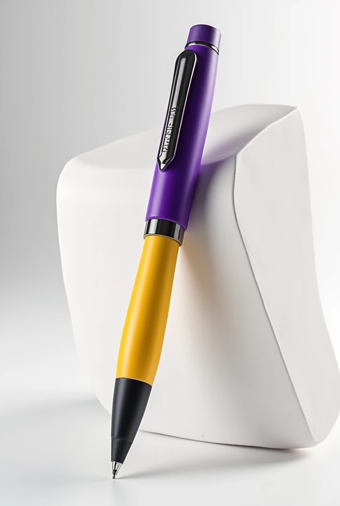 Design a purple,yellow and black  pen with "DIFO" written on it.
