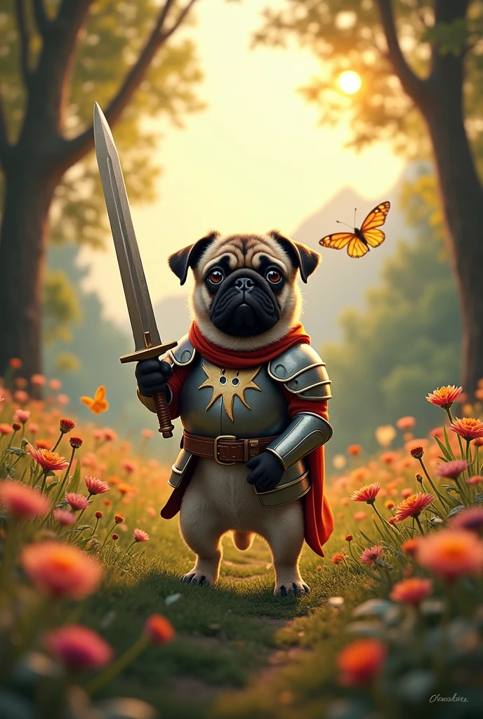 Pug with a Sword