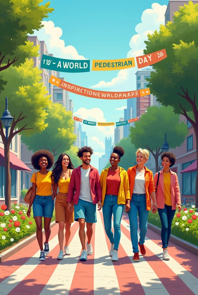 Advertising image commemorating World Pedestrian Day