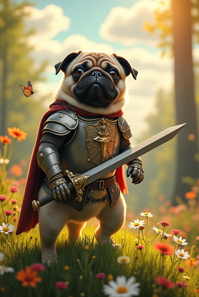 Pug with a Sword