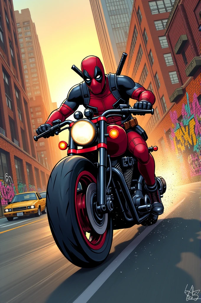 Deadpool en moto