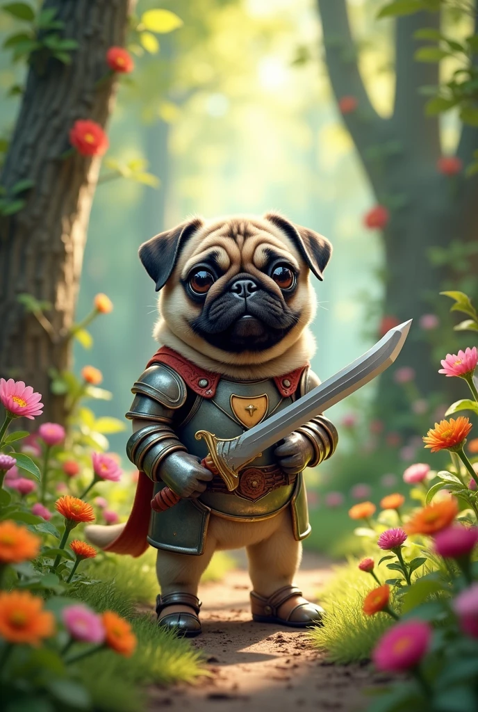 Pug with a Sword