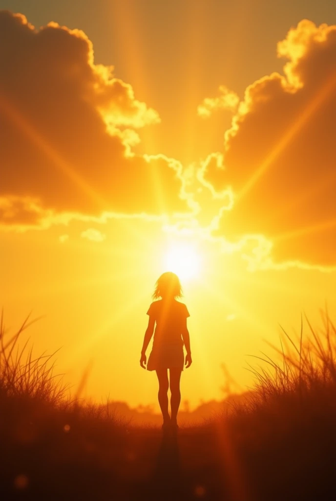 I want a pic of a girl leadening to a bright future and dont show any face its should behind pic, and pic should allign with caption bold step to bright future and caption should be written in pic too