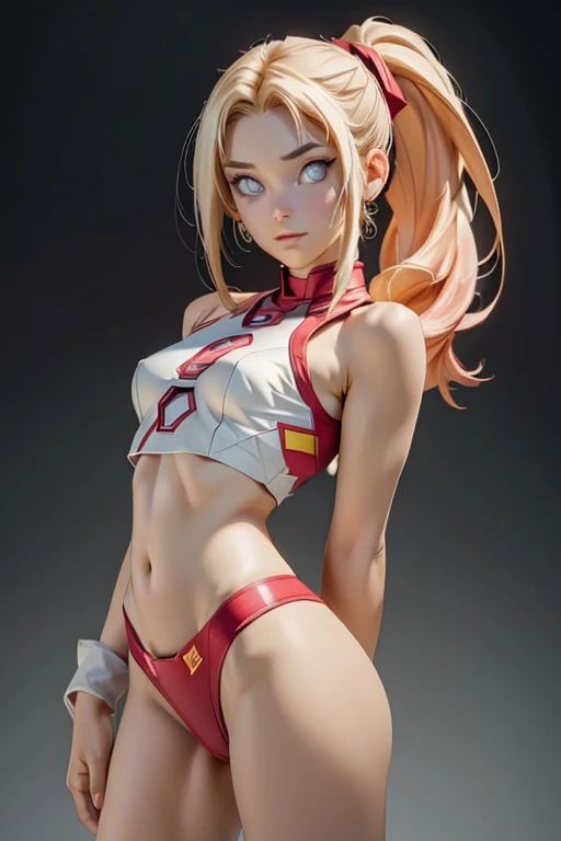 ((best quality)), ((masterpiece)), (detailed), NSFW, small breasts, prominent collarbones, skinny arms, flat stomach, visible hip bones, long hair, red hair, white hair, blonde hair, dark hair, ponytail, thick ponytail, heavy ponytail, Realistic Shadows, Detailed skin, Very small breasts, Hair Ribbon, Very detailed, highly detailed face, Perfect face shape, Perfect lips, Perfect nose, Correct beautiful eyes, Watching Viewer, Best Quality, Single Girl, Solo, wearin iron man skimpy outfit
