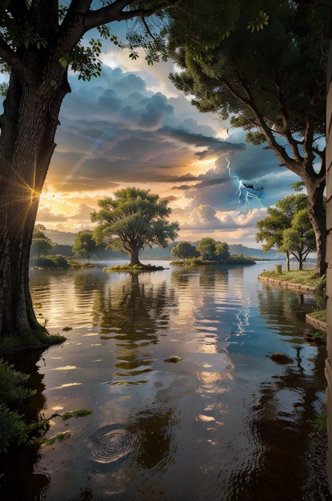Árvore heavenly, big tree, paisaje, panorama, Heaven heaven, naturals, Cedar, Cedars do Líbano, forst, Rivers of water, Thunder light, Detailed Realistic FullHD Photorealism, majestic, appealing, fire, villany,  thunder, Sky thunder, Man's Back, man walking, Running, Path to Sky, Sky Path, mascle, Door, photorrealistic 6K, Detailed UltraHD, detailed colors 8k, Elegant beauty, floor, stele, lightning strikes, heavens, céu Godlike, tempest, Towards the heavens, heavenly, Godlike, photorrealistic, Rendering, 4K, 8k, detailed textures, detailed shadows, padoru, detailed colors, God&#39;s Heaven, UltraHD 16K Details, Texturas photorrealistics de 16K, detailed sharpness 16K, detailed sharpness, detailed colors, realistic shadows, ultra realistic textures, High power, natural beautifuls, natural colors, realistic contrast, Texturas photorrealistics, detailed colors, lifelike colors, detailed shadows, Textuta photorrealistic FullHD, Sombras photorrealistics 8k, HD photorrealistic, Detalhes ultra-realistas de 8k, Cor photorrealistic 4K, Detailed FullHD Lights, Texturas Detalhadas photorrealistics 8k, Nitidez photorrealistic, villany, 4k detailed, ultra detaild, realistic contrast de 8k, detailed sharpness, cores Ultra HD, Man's Path, Man's in The Path, Man Walking in the Path, chic, 