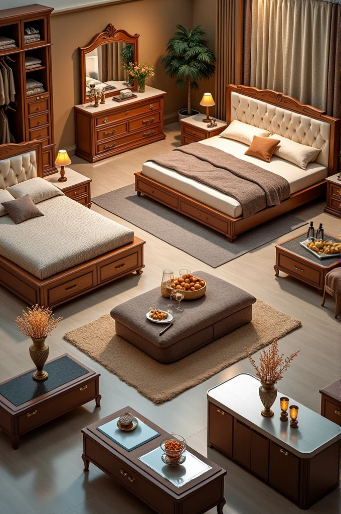 Create a banner about furniture businesses name "Credisocios" beds, furniture, tables and home goods are sold, dressers, wardrobes, shoe racks 