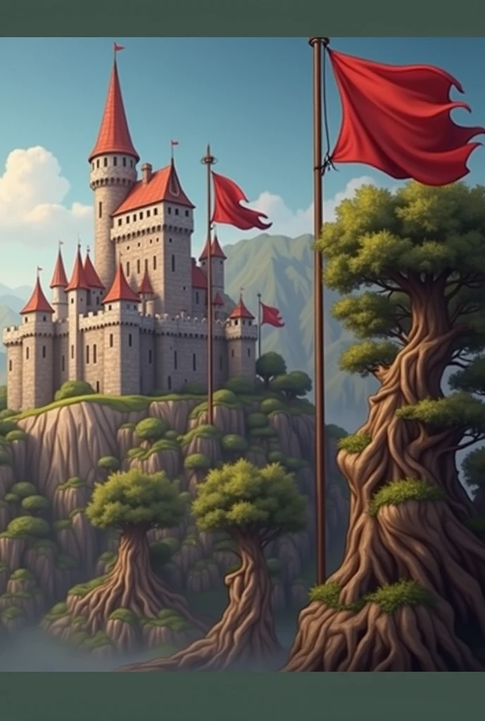 Kingdom, Castle red flag, forest