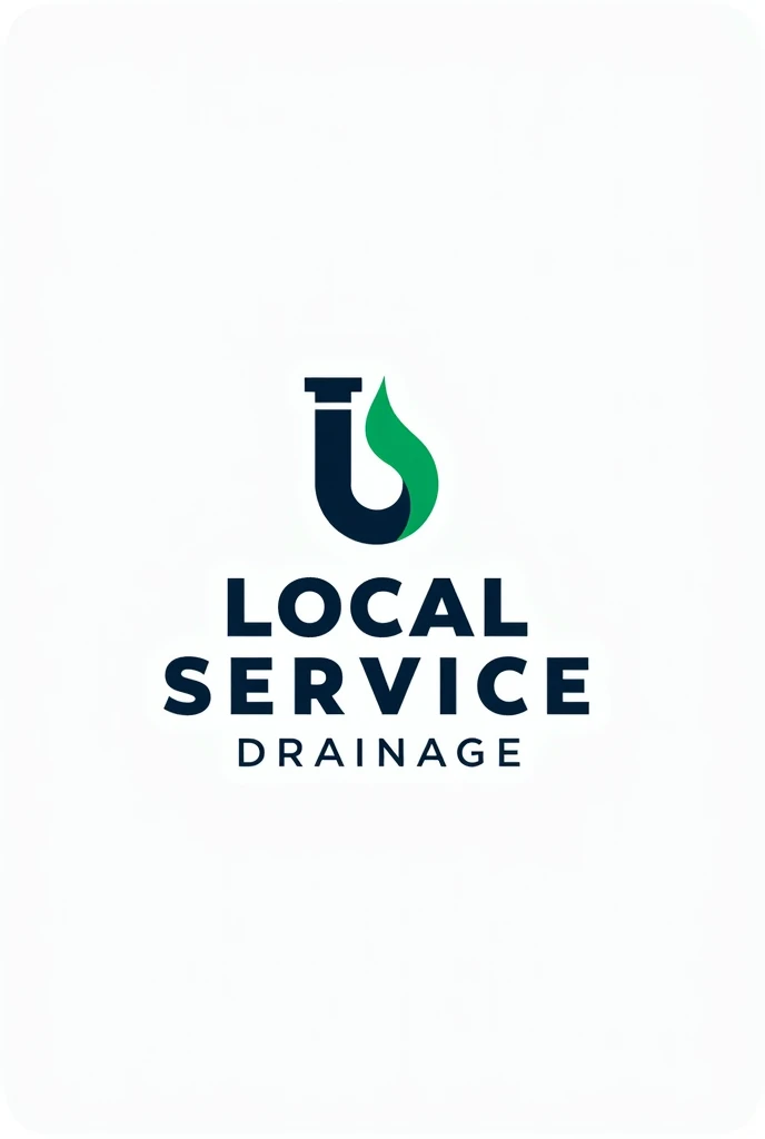 Create a professional logo for my drainage unblocking services website "Local Service Drainage" make sure icon and logo text alignment right and left