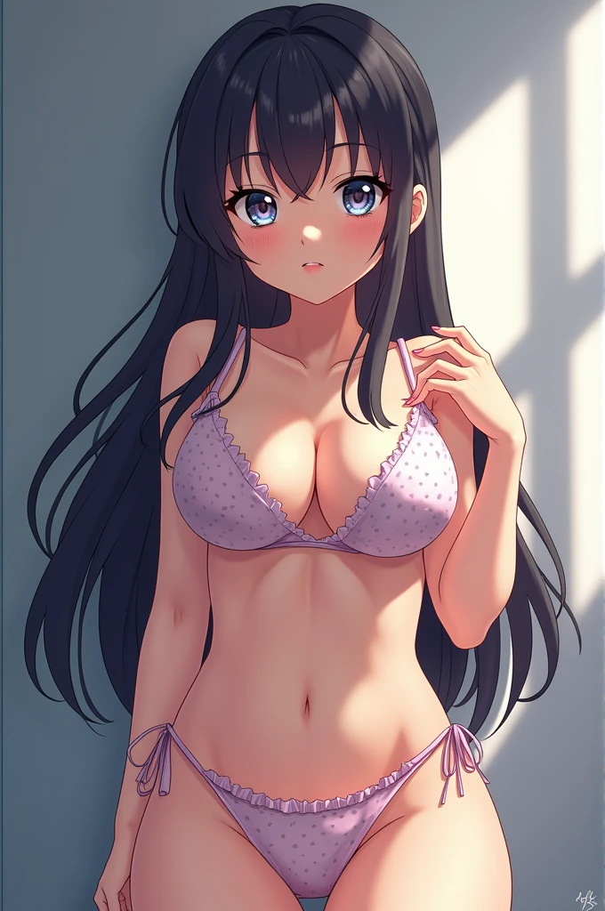 Draw a hot anime babe with dripping pussy