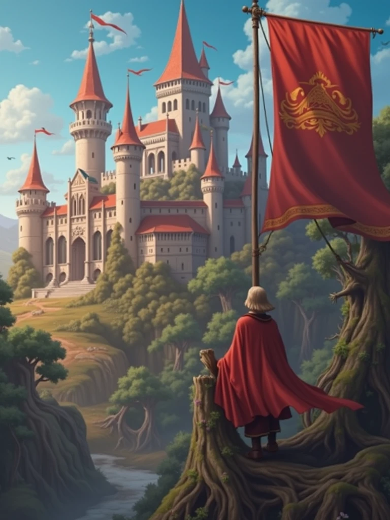 Kingdom, Castle red flag, forest