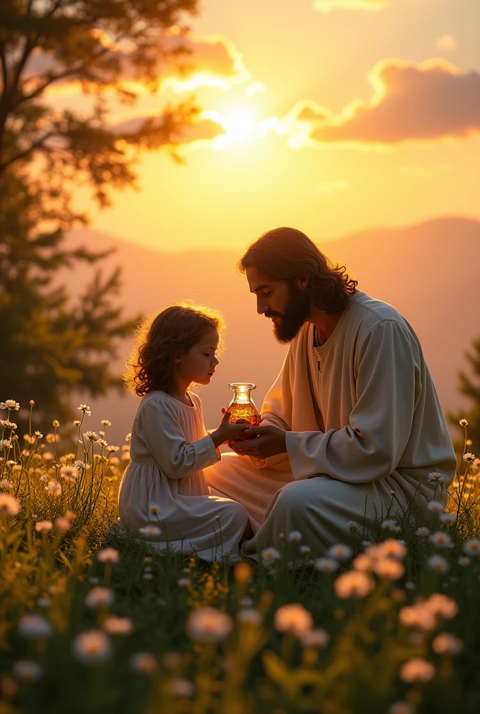 Jesus collecting his daughter&#39;s tears