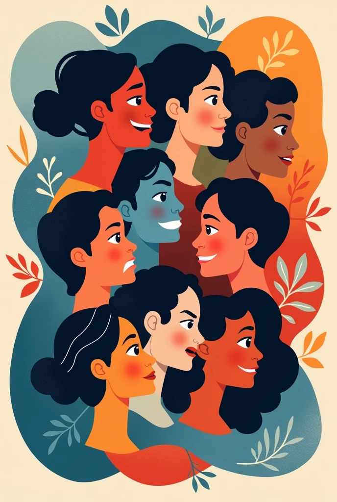 Design a poster proposal about managing emotions, Using the concepts: Graphic elements, the 7 principles of composition, color theory and fine typography