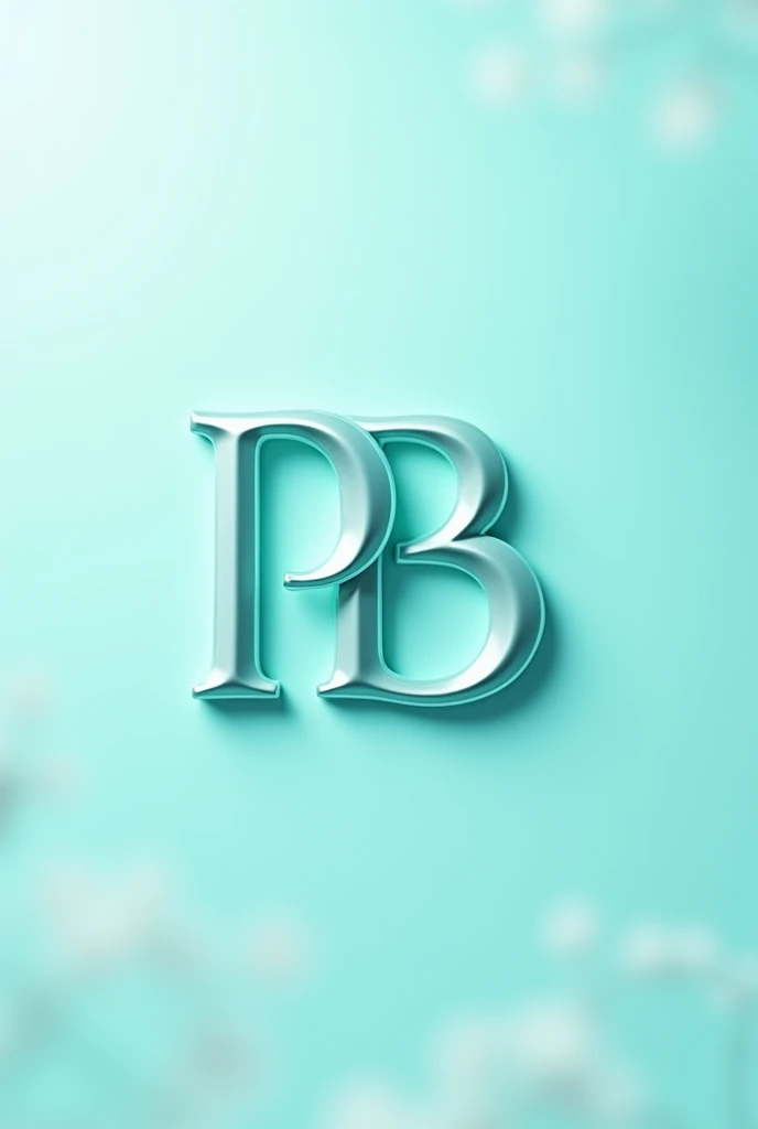 Create a logo for a facial product company, like the serum, the company name will be "PB". The logo color should be turquoise blue and a nice font.