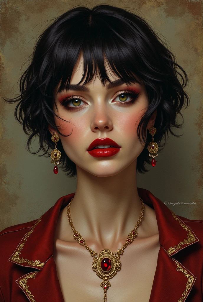 penny parker, (work of art, best qualityer:1.2), details Intricate, 1 girl, May, make up, lipstick, shorth hair, jewerly, cups, amulet, elbow gloves, (mature woman:1.2), NSFW, big-ass, shorth hair