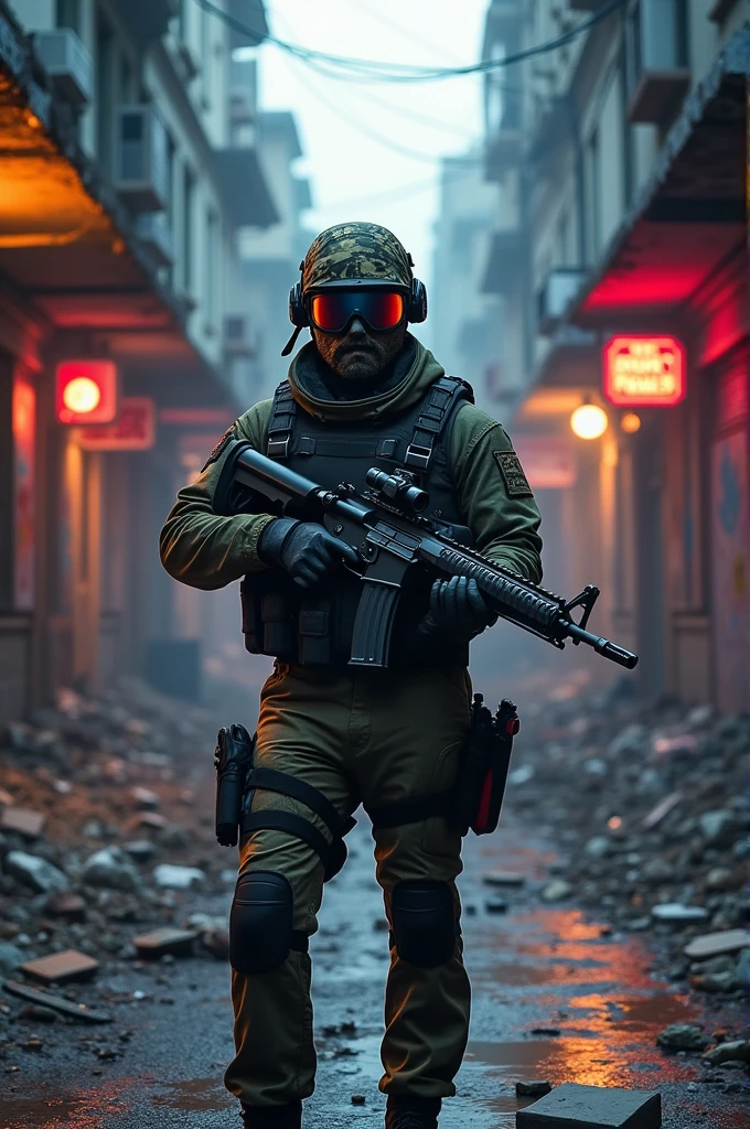 Create an image of Call of Duty Mobile street 
