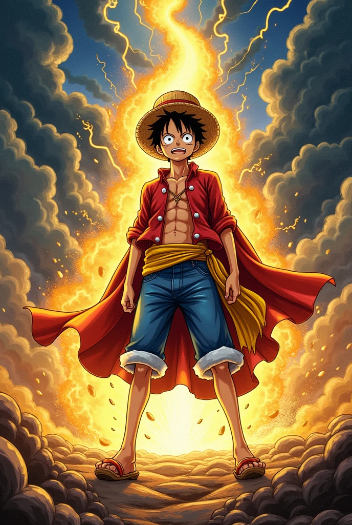 Luffy usando haki do rei