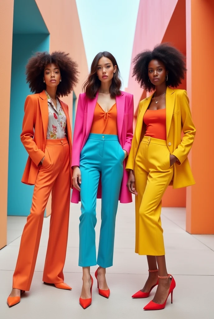 Create a fashion poster for the brand N'Lin, showcasing its chic and trendy style. The poster should appeal to young women aged 25-30, highlighting the brand's focus on fashionable and contemporary designs. Use a sleek and modern aesthetic with high-quality visuals that exude sophistication and style. Incorporate elements like bold typography, elegant models, and a clean layout that reflects the brand's identity as a leader in high-end fashion for young, stylish women. The overall design should convey a sense of exclusivity, confidence, and cutting-edge fashion.

