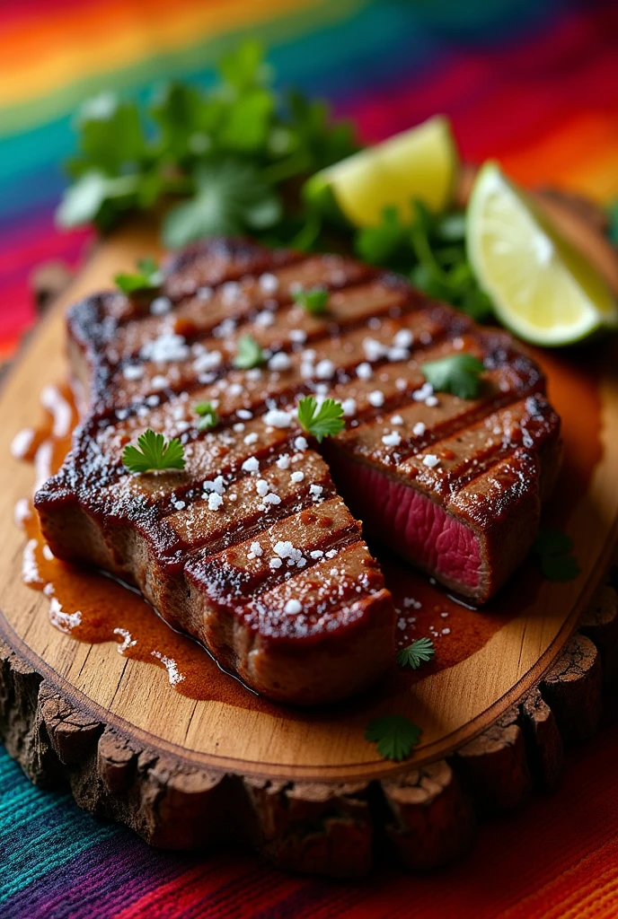 Beef steak shaped like a silhouette from the state of Sonora, mexico