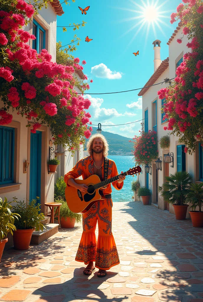 an image of a musician with the theme Mamma Mia
