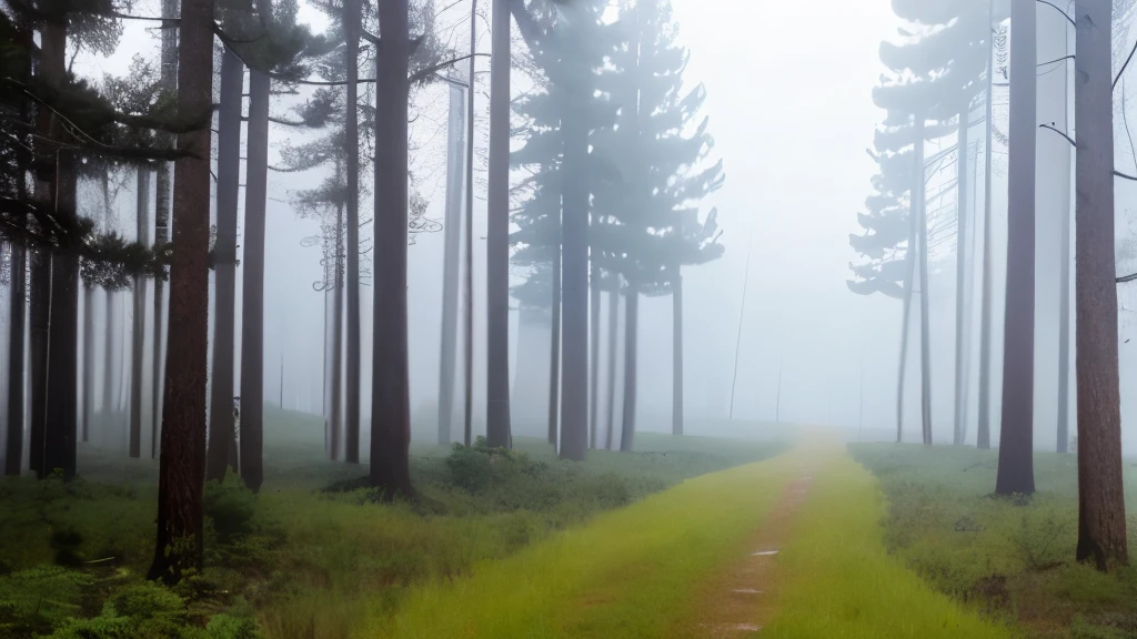 tall pine trees in a forest with a foggy sky, pine forest, florida, pine forests, sparse pine forest, swamp forest, lush evergreen forest, in serene forest setting, evergreen forest, serene forest setting, lush forest landscape, tropical forest, lush forest in background, dark pine trees, marsh vegetation, peaceful lushious forest, dense forest