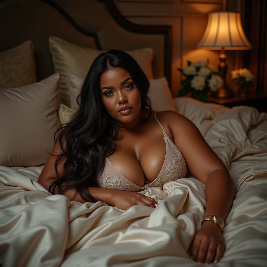 bbw woman on the bed without dress