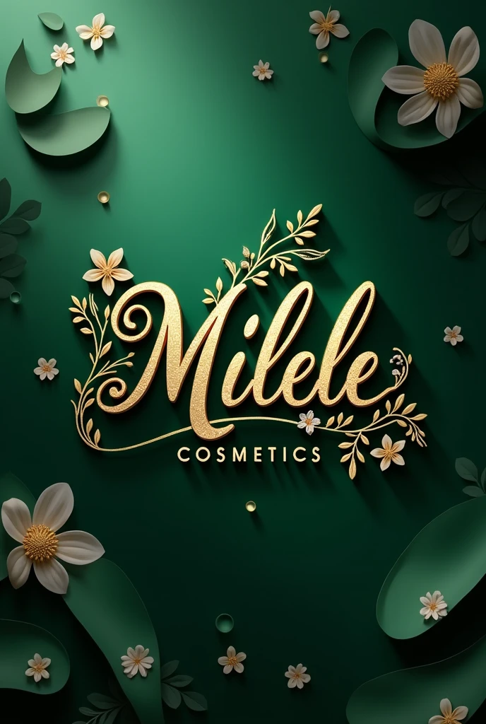 Artistic, creative, colorful and unique logo for a cosmetics company called "Milele Cosmetics". The logo gives a sense of luxury