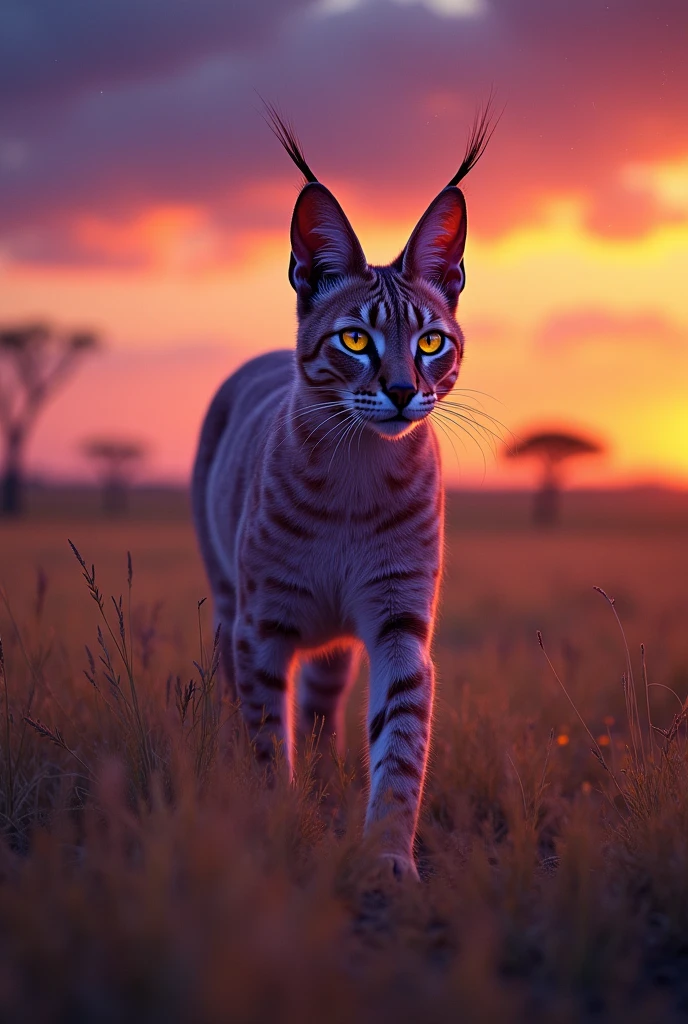 Purple wild caracal