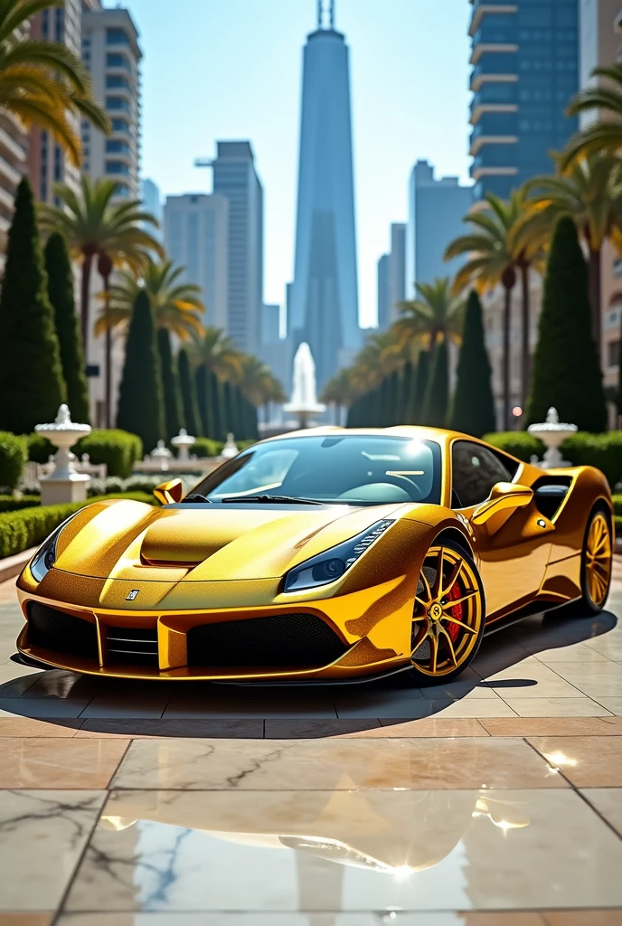 Ferrari made of gold