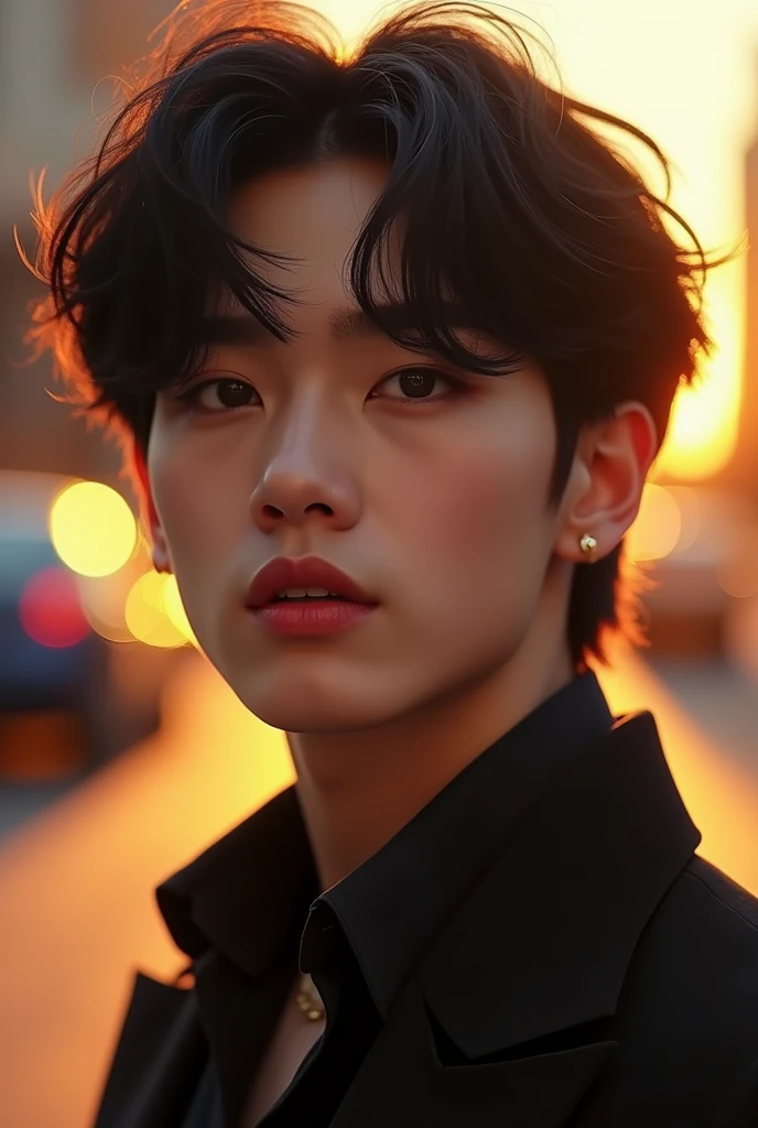 Taehyung of bts but make it realistic like the real taehyung
