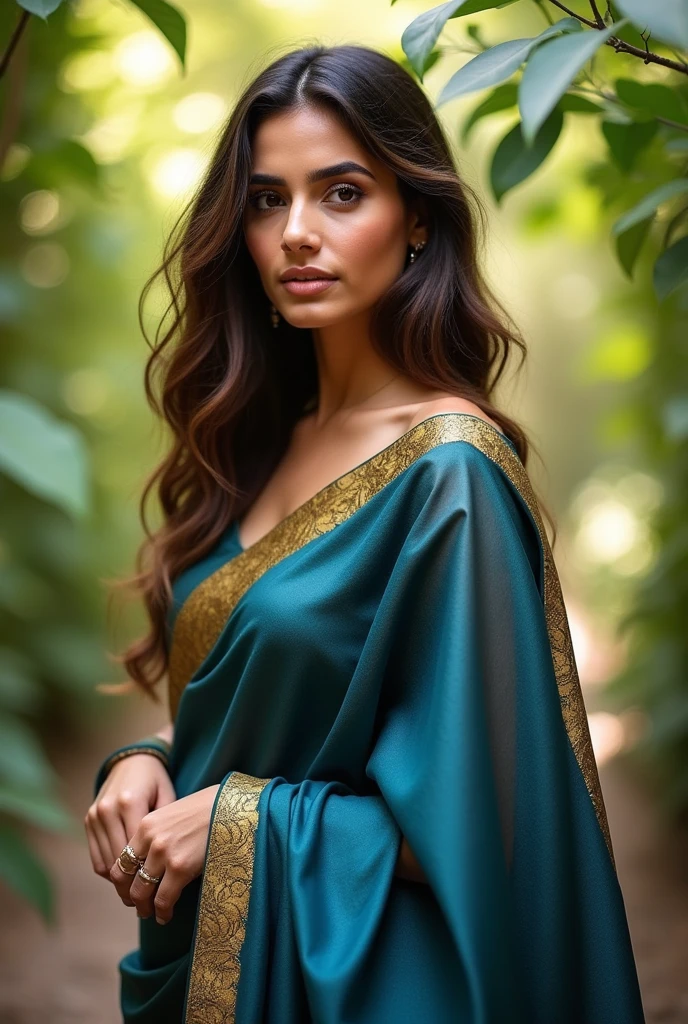 a beautiful model girl in saree more natural look I have to show to my ex