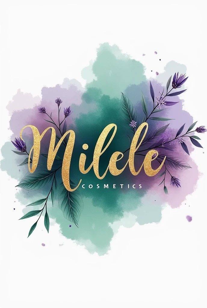 Artistic, creative, colorful and unique logo for a cosmetics company called "Milele Cosmetics". The logo gives a sense of luxury