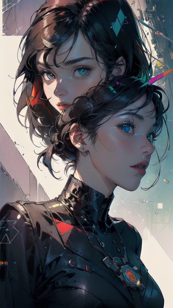 (((masterpiece, highest quality))),(((solo:1.2))),(((1girl:1.2))),32k wallpaper, very detailed, poster, vintage science fiction,(((((geometric cinematic movie poster))))), ((((bauhaus)))),(((abstract))),((((mid century modern)))),(((((portfolio))))),(((((Close-up))))),(((((bust up))))),((((more various angle)))),(((highlight))),((((heterochromia)))),(((complete. detailed face))),(((Extremely talented))),(((most complecated machine))),(((Overall colorfully))),((((((Absolutely gradation background)))))),(((roulette)))